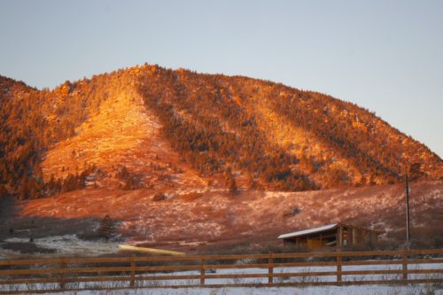 First Snow and Alpenglow